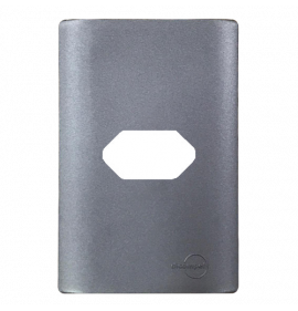 Placa P/ 1 Tomada Horizontal 4x2 - Novara Preto Grafite 